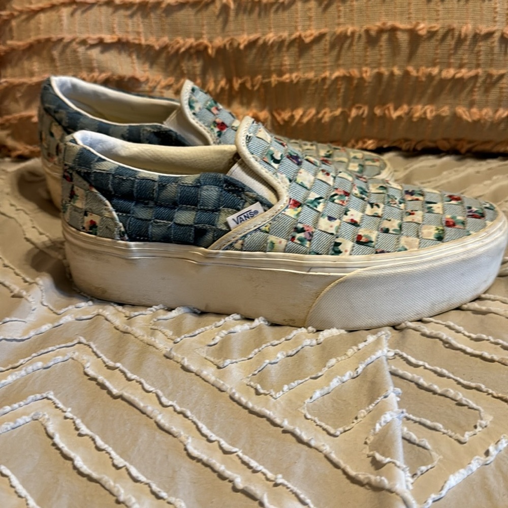 Denim Patchwork Vans - Picture 2 of 6